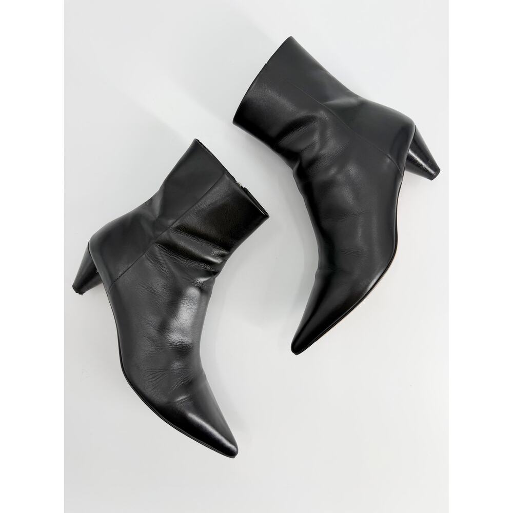Aeyde Sofie Black Nappa Leather Pointed Toe Kitten Heel Ankle Boots Size 40 EU 9 - Picture 13 of 13